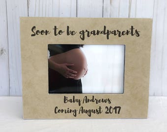Personalized Ultrasound Frame. Soon to be grandparents gift. Baby announcement frame. Grandparents to be frame