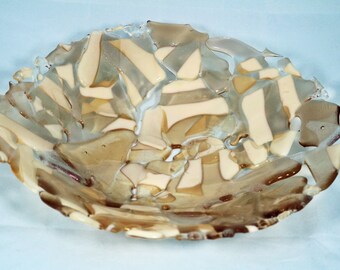 Champagne Fused Glass Bowl