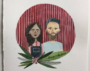 Custom Portrait, Couple Portait, Couple Illustration, Wedding Gift, Anniversary Gift, Digital Portrait, Couple Portraits, Family Portrait