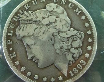 1893 CC Morgan Silver Dollar VF