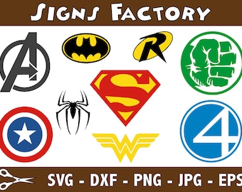 Super Hero Svg, Captain America Svg, Superman Svg, Avengers Svg, use with Cricut & Silhouette