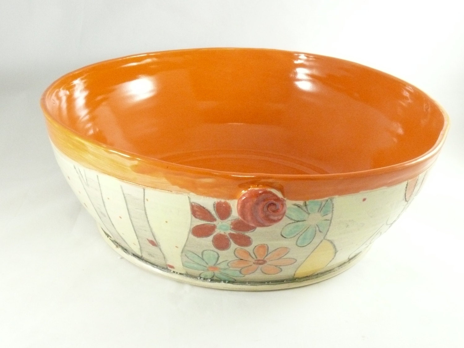 Large Ceramic Pasta Serving Bowl Wedding Couples Gift