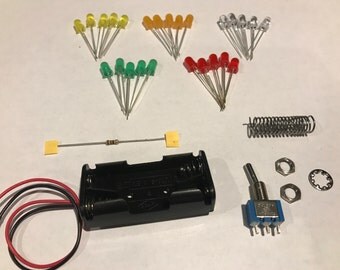 Add LED lighting to your project - An easy to use kit to help you light your crafts! Includes 5-LED's, Switch, Instructions and MORE!
