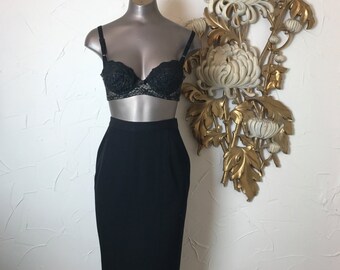 1980s skirt Christian Dior skirt 80s skirt pencil skirt size x-small high waist skirt Vintage skirt