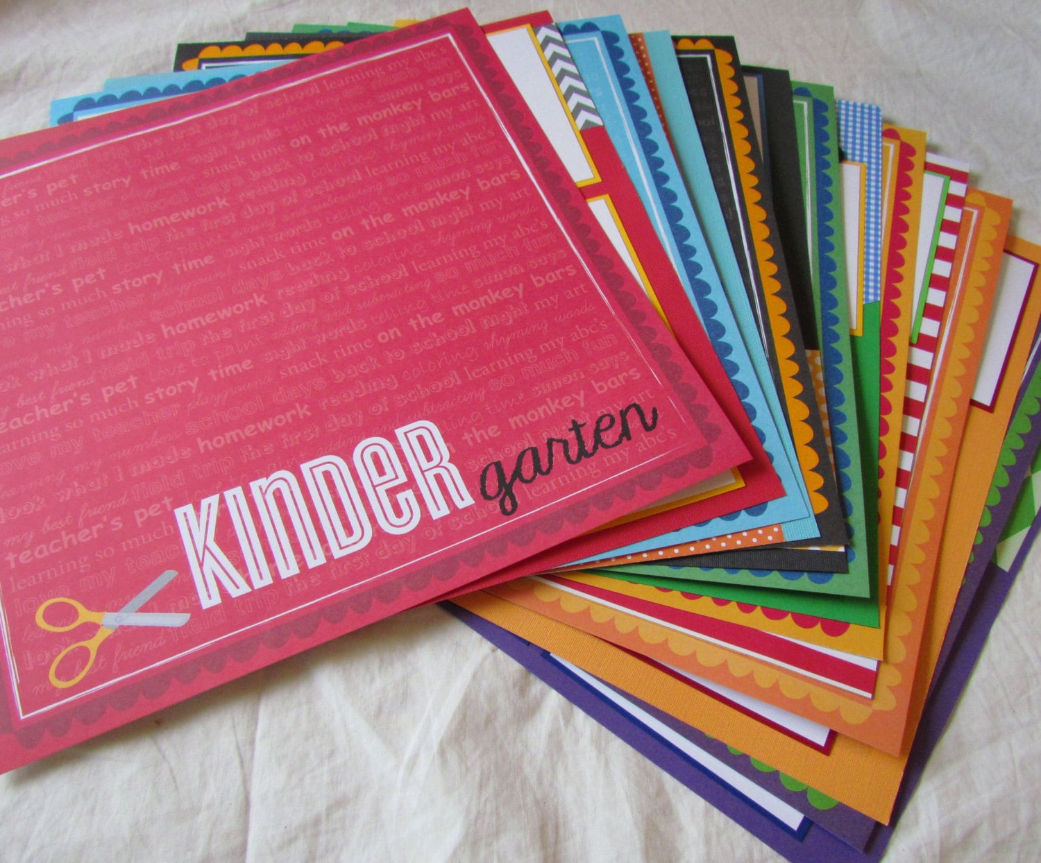 SCHOOL SCRAPBOOK premade pages for 12x12 ScHooL DaYs album