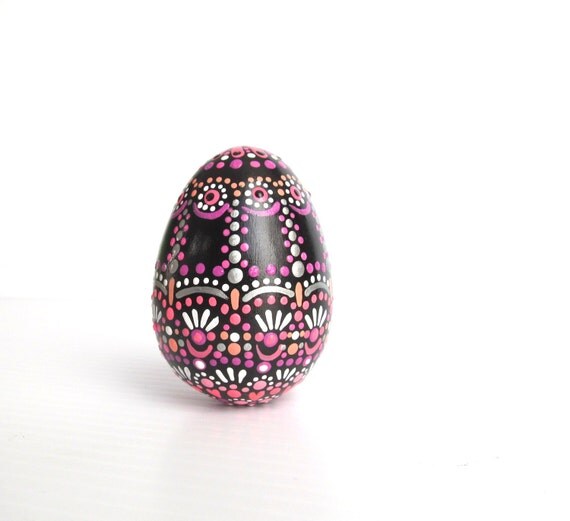 Painted Easter Eggs:Colorful painted eggs Easter decor painted plaster eggs ornamental