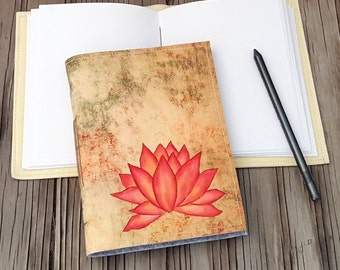 Pink Lotus Journal - inspire journal gift by tremundo