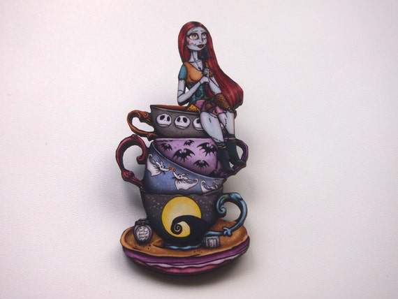 Teacup Sally A Nightmare Before Christmas Laser Cut Wood