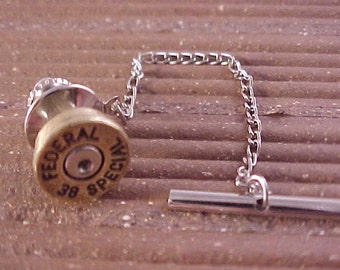 Bullet Tie Tack Federal 38 Special Recycled Repurposed