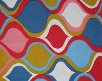FQ fat quarter vintage sheet fabric Cannon Monticello moroccan print 70s 1/4 yard cut