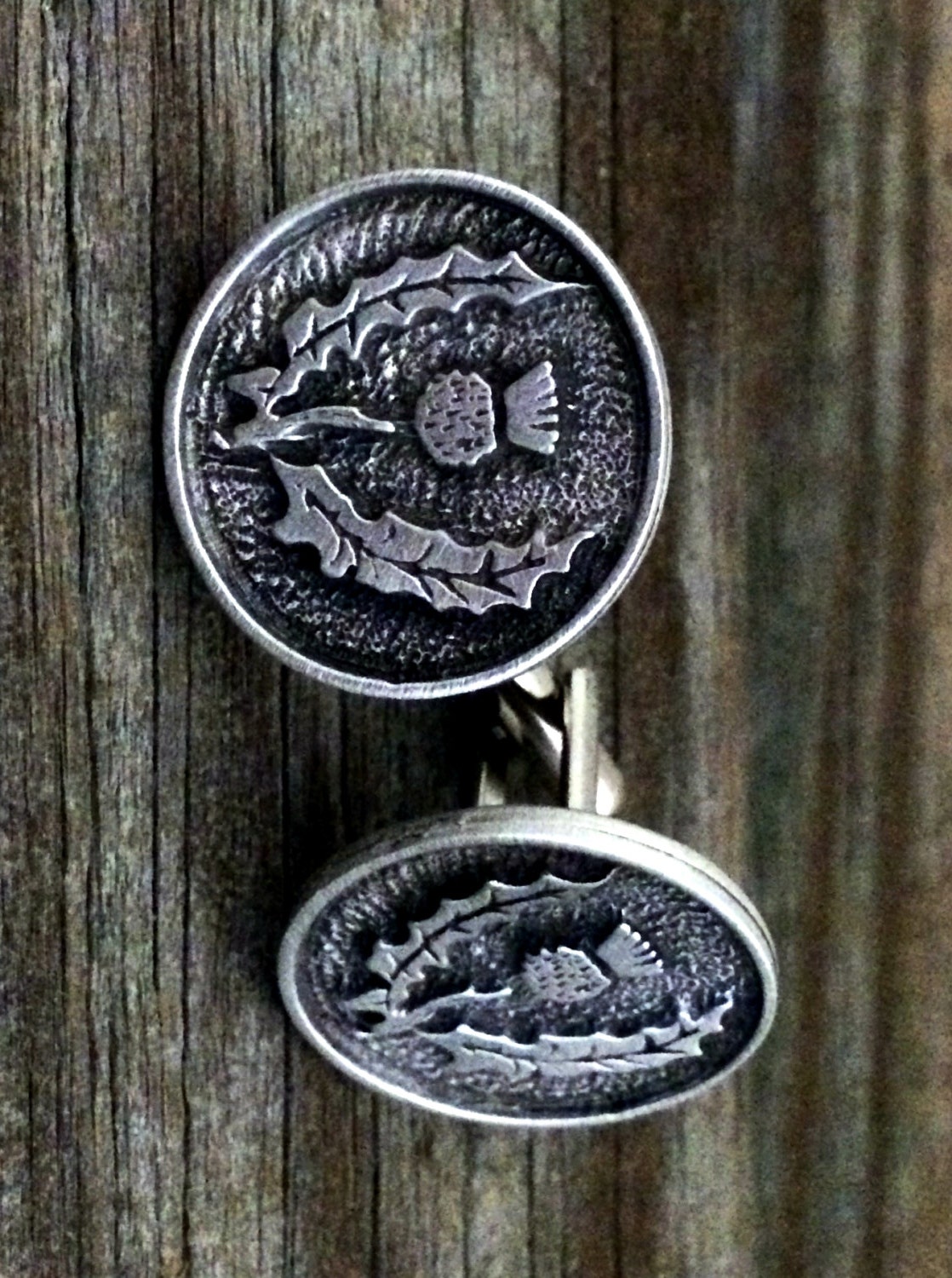 Scottish Thistle Metal Cufflinks Scottish Thistle by treasurecast