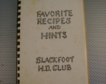Vintage 1940s "Blackfoot Recipes and Hints" American Indian Montana Softcover Cookbook