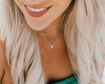 Wave Necklace - Sterling Silver Wave Necklace - Down the Shore Necklace - Simple Necklace - Ocean Necklace - Beach Jewelry - Beach Necklace