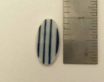 Blue and White Rice Bowl Cabochon