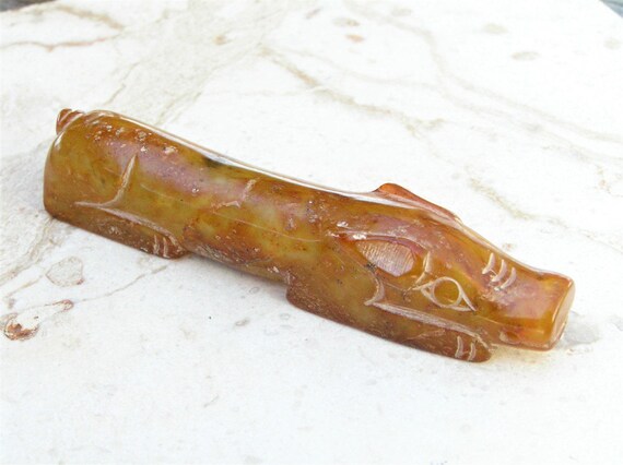 Vintage Jade Pig Nephrite Figurine Statue Il_570xn