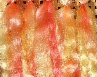 Combed Mohair Doll Hair 0.2 of an ounce 8-10 inches long Sunset