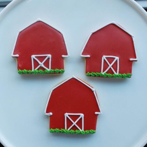 Barn and Tractor Cookie Cutter Set farm cookie cutter barn