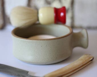 Ceramic Shaving Mug / Ridges for a Good Lather / Comfortable Handle / Made to Order