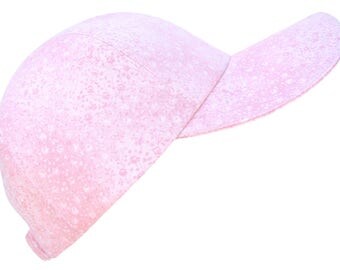 Cotton Candy - OSFMost - Ladies Adult Baseball Ball Cap Beautiful soft pastel pink Floral Flower Vines Cool Spring Summer Hat by Calico Caps