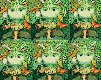 Six Green Man Yule Christmas Pagan Wiccan Solstice cards