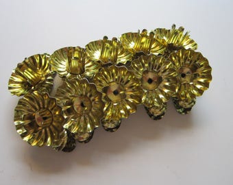 10 vintage Western Germany candle clips - brass finish