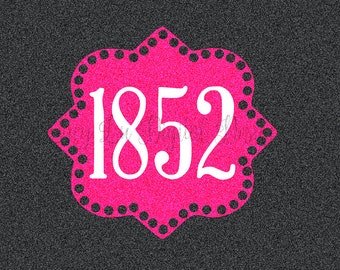 PHI MU BADGE 1852, Digital Cut Files