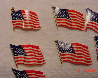 23 Vintage Dennison American Flag Seals 17 - 22