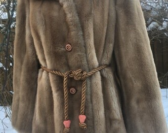 Vintage 1960's Faux Fur Coat