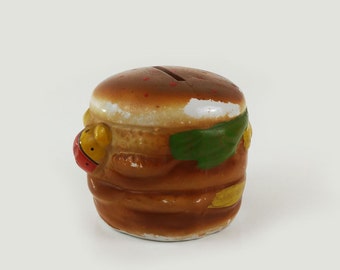 Vintage Hamburger Bank with Ladybug