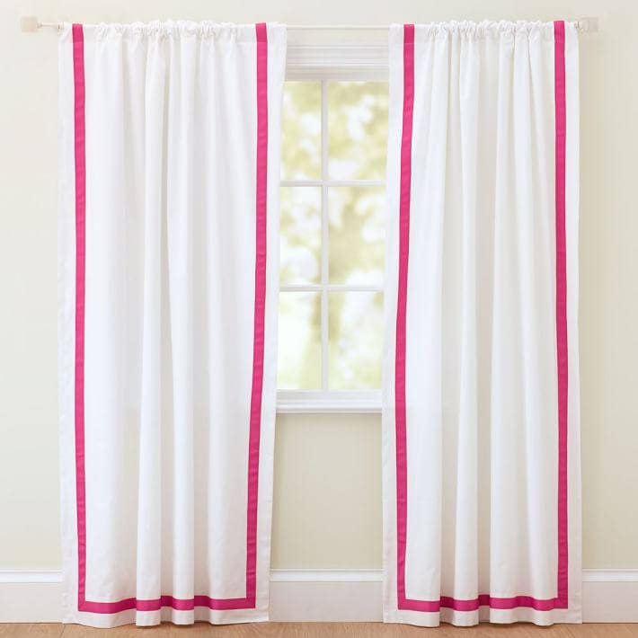 white curtains with pink trim        
        <figure class=