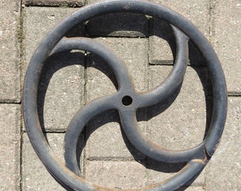 Vintage Cast Iron /Industrial Pulley.