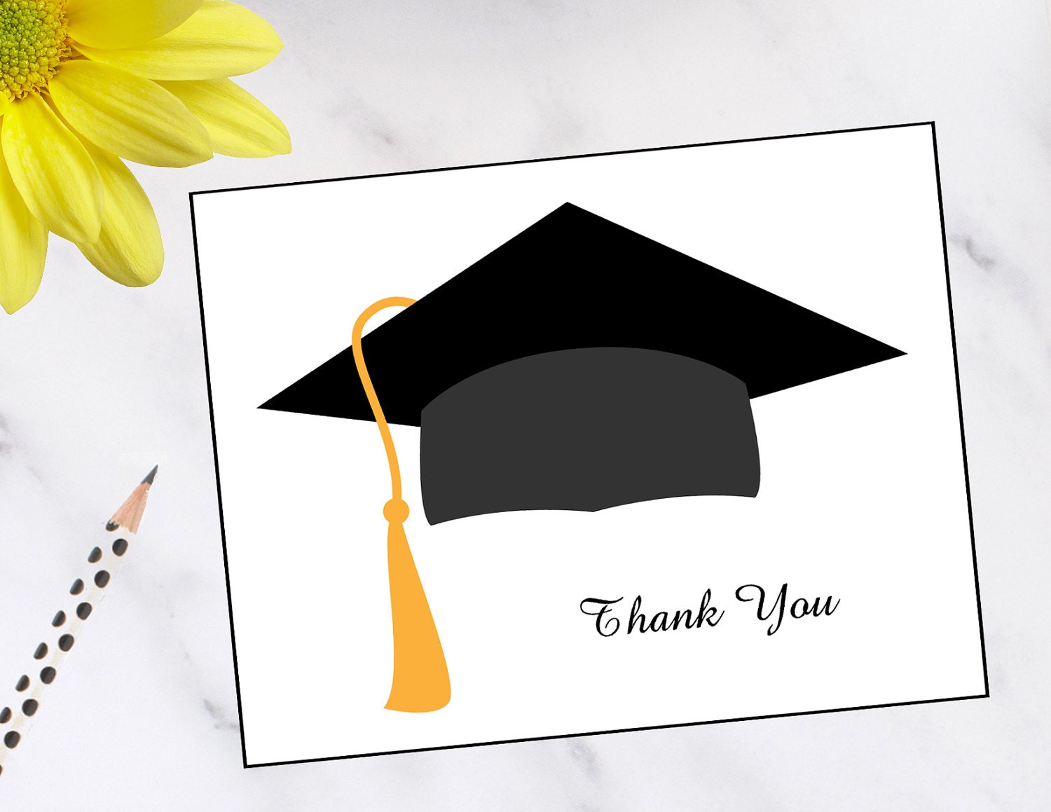 Graduation Cap Thank You Notes