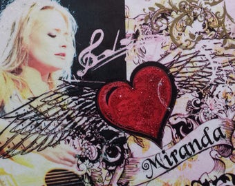 Miranda Lambert Decoupage Sign Plaque Country Music Singer Sign Wall Hanging