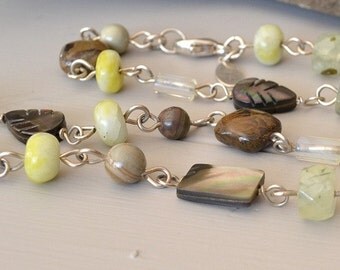 Gemstone Necklace, Earthy Jewelry, Earthy Necklace, Natural Stone Necklace