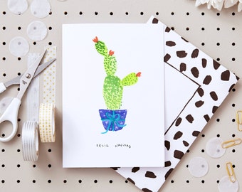 Feliz Navidad Cactus Christmas Card