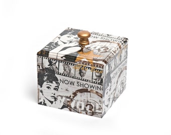 Audrey Hepburn Hand Made wooden Trinket Box