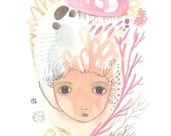Flidais goddess of animals, woodland and fertility original art painting