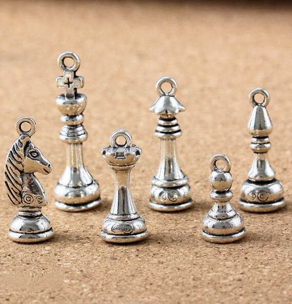 1 set 3d silver chess charm antique silver tone chess charm set from maplebeads on etsy studio 1 set 3d silver chess charm antique silver tone chess charm set from maplebeads on etsy studio