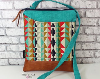 ZOE Messenger Cross Body Sling Bag with Outside Pocket and PU Leather READY to SHIp