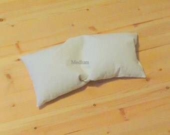 Medium Firm Mac's Natural Organic Buckwheat Hull Neck and Lumbar Pillow, No Zipper