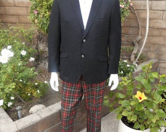 Vintage 1960's Baronet Black Sport Coat - Size 44
