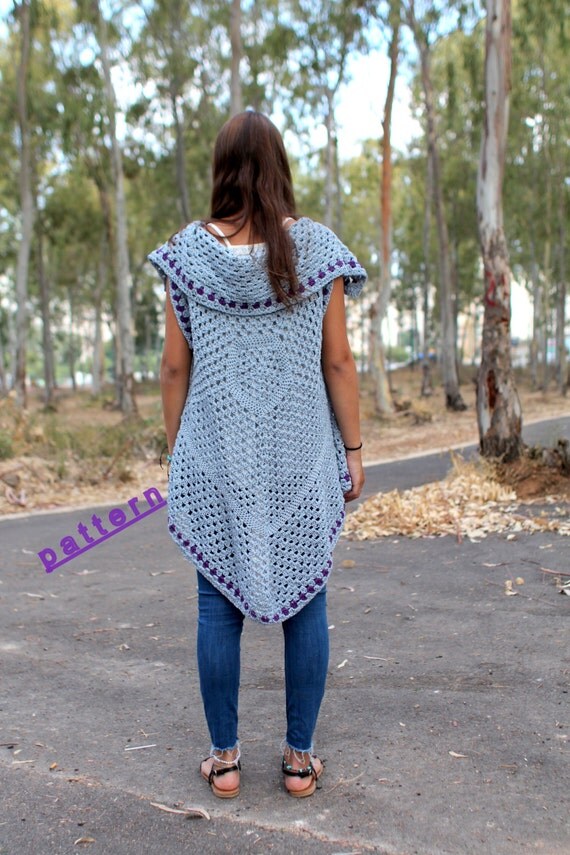 Long vest crochet pattern free template patterns templates