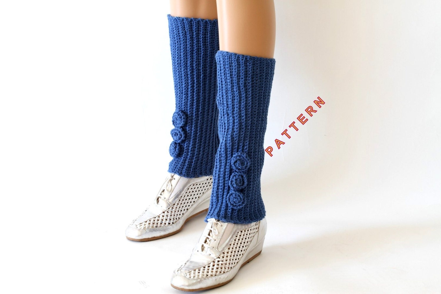 Blue Leg Warmers PDF Pattern Custom Leg Warmers Tutorial