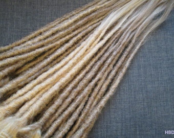 CUSTOM Human hair dreadlock extenders extensions, 16" hair, 20 pcs