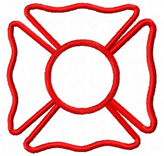 Maltese Cross Applique Embroidery Design Instant Download