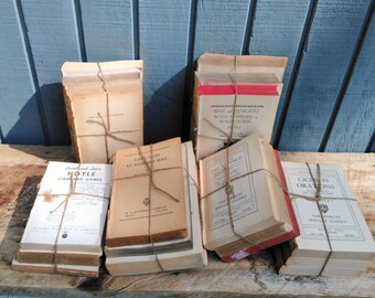 RESERVED - Distressed Book Set - Vintage Book Collection - No cover books - Vintage Book Bundle