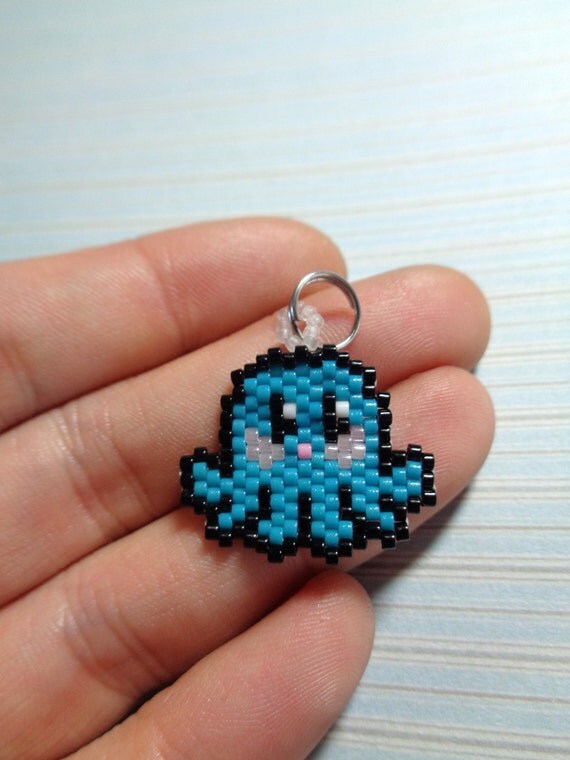 Octopus charm beaded octopus octopus keychain beaded