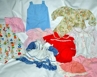 10 PC. Set of Vintage Baby Doll Clothes