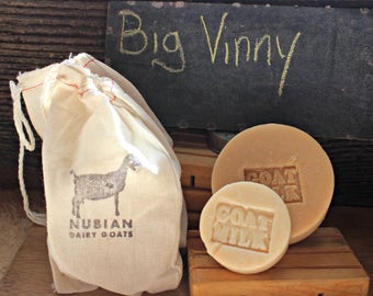 Big Vinny (Tobacco & Bay Leaf) Goat Milk Soap - Handmade, Natural Soap, Man Soap, Valentines Day Gift