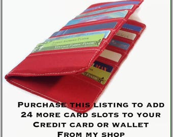 Add On - Add 24 more credit card slots to your card holder or wallet